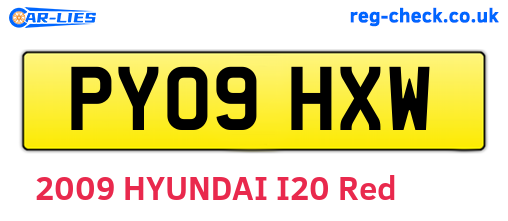 PY09HXW are the vehicle registration plates.