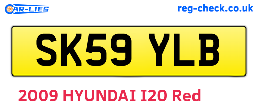 SK59YLB are the vehicle registration plates.