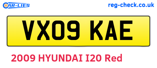 VX09KAE are the vehicle registration plates.