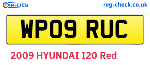 WP09RUC are the vehicle registration plates.