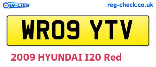 WR09YTV are the vehicle registration plates.