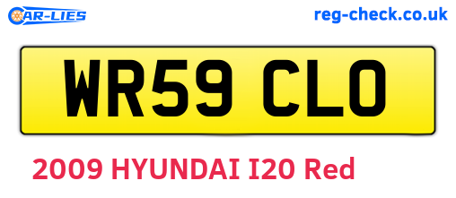 WR59CLO are the vehicle registration plates.
