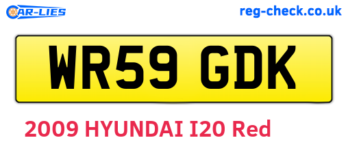 WR59GDK are the vehicle registration plates.