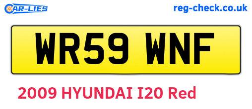 WR59WNF are the vehicle registration plates.