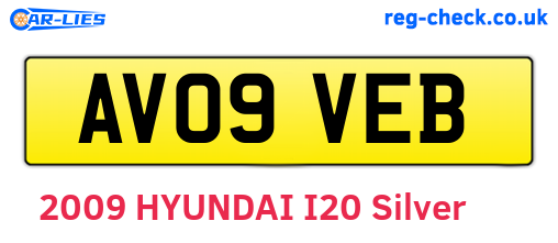 AV09VEB are the vehicle registration plates.