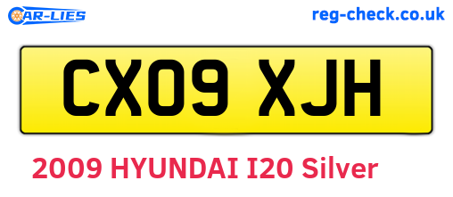 CX09XJH are the vehicle registration plates.