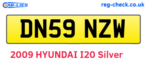 DN59NZW are the vehicle registration plates.