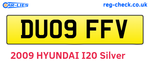 DU09FFV are the vehicle registration plates.
