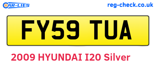 FY59TUA are the vehicle registration plates.