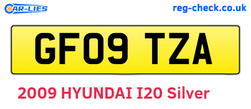 GF09TZA are the vehicle registration plates.