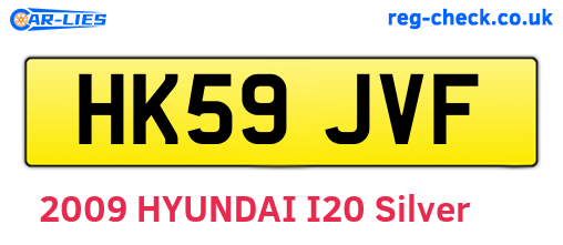 HK59JVF are the vehicle registration plates.