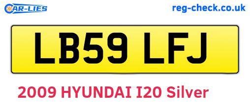 LB59LFJ are the vehicle registration plates.