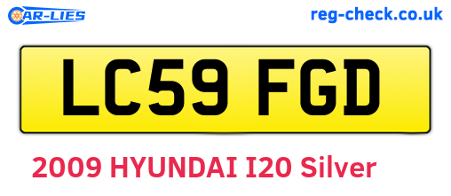 LC59FGD are the vehicle registration plates.