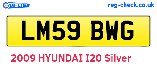 LM59BWG are the vehicle registration plates.