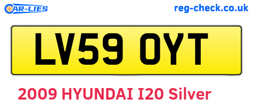 LV59OYT are the vehicle registration plates.