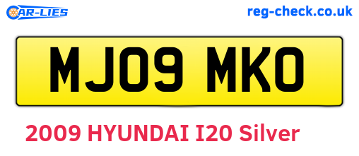 MJ09MKO are the vehicle registration plates.
