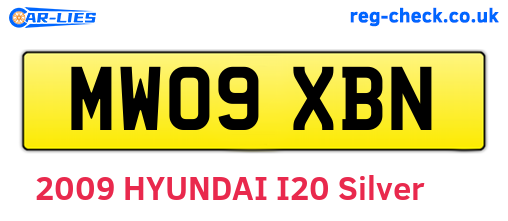 MW09XBN are the vehicle registration plates.