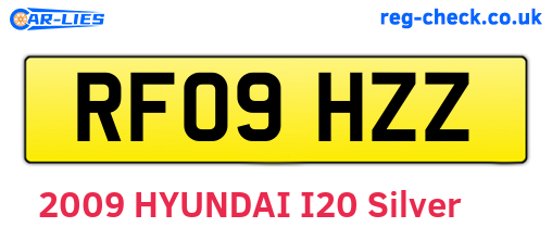 RF09HZZ are the vehicle registration plates.