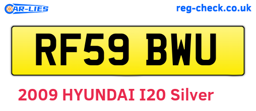 RF59BWU are the vehicle registration plates.