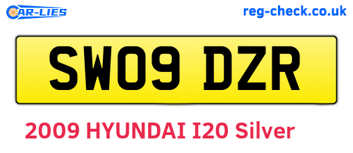 SW09DZR are the vehicle registration plates.