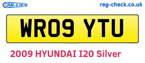 WR09YTU are the vehicle registration plates.
