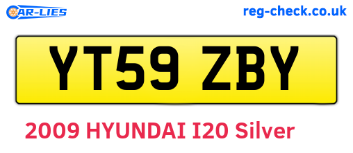 YT59ZBY are the vehicle registration plates.