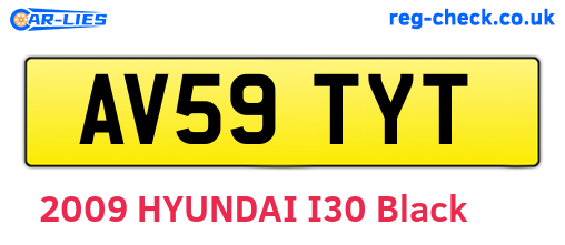 AV59TYT are the vehicle registration plates.