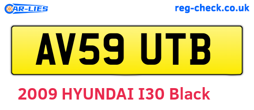 AV59UTB are the vehicle registration plates.