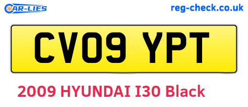 CV09YPT are the vehicle registration plates.