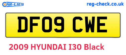 DF09CWE are the vehicle registration plates.