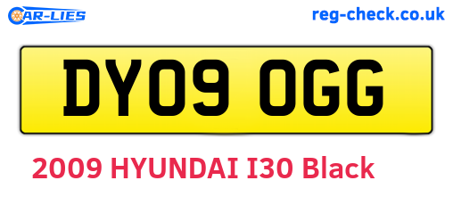 DY09OGG are the vehicle registration plates.