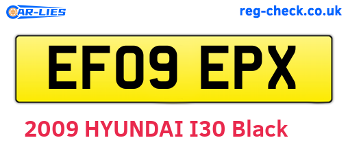 EF09EPX are the vehicle registration plates.