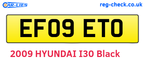 EF09ETO are the vehicle registration plates.