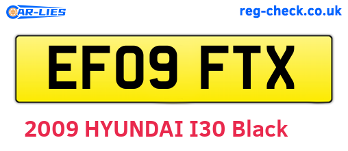 EF09FTX are the vehicle registration plates.