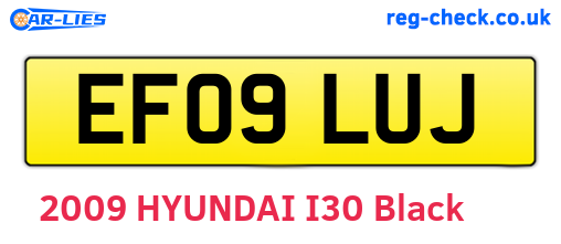 EF09LUJ are the vehicle registration plates.