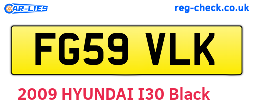 FG59VLK are the vehicle registration plates.