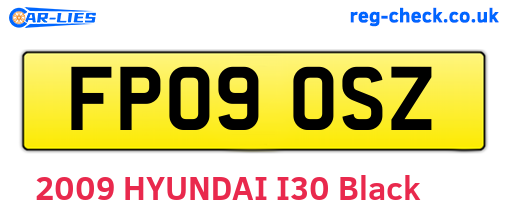 FP09OSZ are the vehicle registration plates.