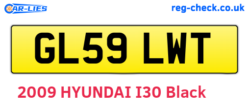GL59LWT are the vehicle registration plates.