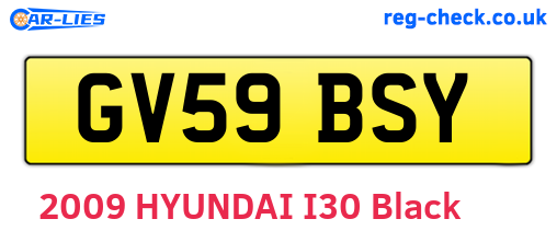 GV59BSY are the vehicle registration plates.