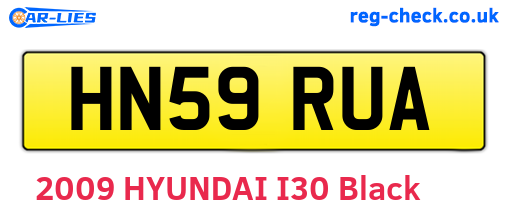 HN59RUA are the vehicle registration plates.