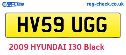 HV59UGG are the vehicle registration plates.
