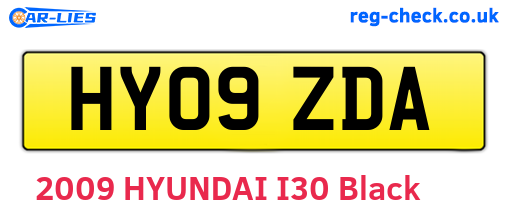 HY09ZDA are the vehicle registration plates.