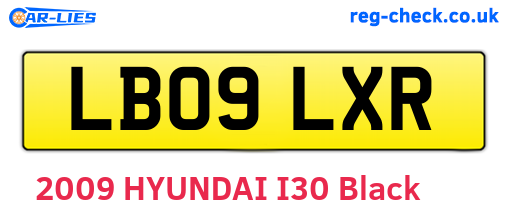 LB09LXR are the vehicle registration plates.