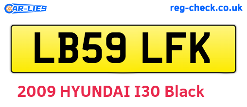 LB59LFK are the vehicle registration plates.