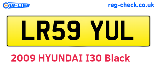 LR59YUL are the vehicle registration plates.