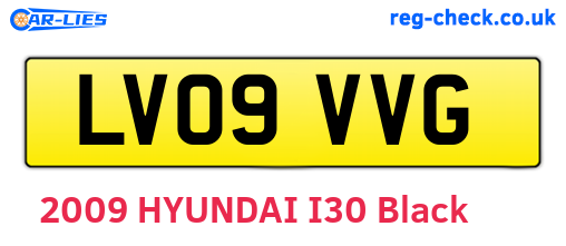 LV09VVG are the vehicle registration plates.