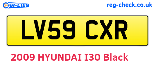 LV59CXR are the vehicle registration plates.