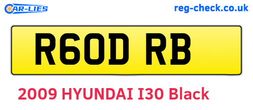 R60DRB are the vehicle registration plates.