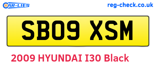 SB09XSM are the vehicle registration plates.