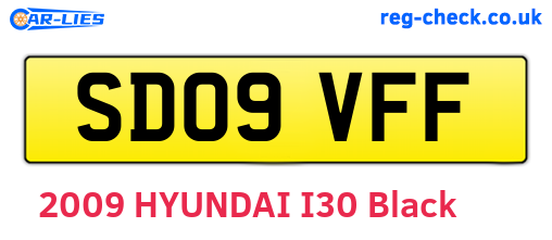 SD09VFF are the vehicle registration plates.
